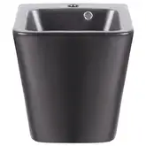 Раковина подвесная моноблок Qtap Tern 370х410х400 Matt black с донным клапаном QT1711G808MB