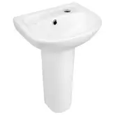 Раковина напольная с пьедесталом Qtap Baby 375x305x520 White с донным клапаном QT2311LP304BW