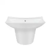 Раковина подвесная моноблок Qtap Presto 600х450х405mm White с донным клапаном QT2411G822W