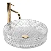 Умивальник (раковина) REA CRISTAL TRANSPARENT 40 накладний (REA-U0284)