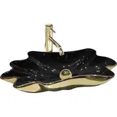 Умывальник (раковина) REA INFINITY BLACK GOLD накладной (REA-U3402)