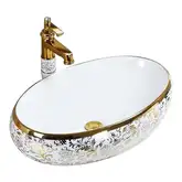 Умывальник (раковина) REA MERYL WHITE GOLD накладной (REA-U5054)