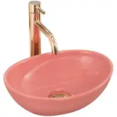 Умывальник (раковина) REA SOFIA MINI PINK накладной розовый (REA-U6335)
