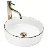 Rea SAMI GOLD EDGE Умивальник накладний, білий (REA-U6758)