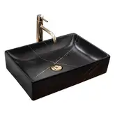 Умывальник (раковина) REA INGA BLACK MARBLE MATT накладной (REA-U8006)
