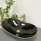 VBI Turin Умивальник накладний, чорний мармур (VBI-011505)