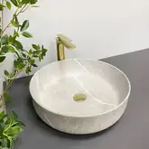 VBI Bari Grey Stone Умивальник накладний, сірий камінь (VBI-011603)