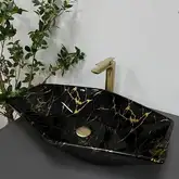 VBI Venezia Marble Black Умивальник накладний, чорний мармур (VBI-012405)