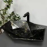 VBI Venezia Marble Раковина накладна, чорний матовий (VBI-012406)