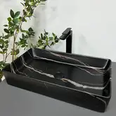 Умывальник (раковина) VBI TRIEST BLACK STONE MATT накладной (VBI-012703)