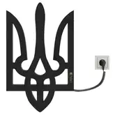 Сушарка для рушників KOSSER Тризуб 600х360 EL тайм. чорний (РТ01EL)