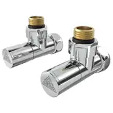 Кран кутовий Laris 1/2" - 3/4" Звичайний + ексцентрики 2шт. (LX-8202) (71401041)
