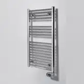 Полотенцесушитель електричний Zehnder Aura 906х500мм, 200 Вт, хром (PBECZ-090-50-MQ)