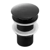 Донный клапан для умывальника YOKA KLIK-KLAK BLACK без перелива (BK.POP-14-BP-BLK)