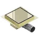 Трап для душа MEXEN FLAT GOLD 15*15 квадратный (MEX-1510015)