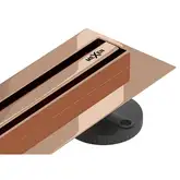 Трап для душа MEXEN FLAT 360° SLIM ROSE GOLD розовое золото 70 см (MEX-1641070)