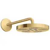 Верхній душ Axor One 280 1jet з держателем, Brushed Gold Optic (48491250)