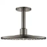Верхний душ Ø 310 мм с кронштейном 142 мм Grohe Rainshower SmartActive Cube (цвет - тёмный графит, матовый) (26477AL0)