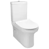 Унитаз-компакт Qtap Aquarius безободковый с сиденьем Soft-close QT2122C665PW