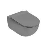 Унитаз подвесной Goclean® (безободковый) Flaminia App с сиденьем Soft Close, цвет - Grigio Lava матовый (AP118G+QKCW09 Grigio Lava)