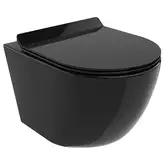 Подвесной унитаз MEXEN LENA BLACK чёрный глянцевый (MEX-30224070)