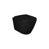 Унитаз подвесной Rimless (безободковый) Rak Ceramics Feeling с сидением Soft Close, чёрный матовый (RST23504A+RSTSC3901504)