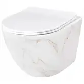 Подвесной унитаз REA CARLOS FLAT RIMLESS SHINY AIAX белый (REA-C6385)