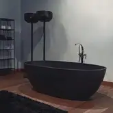 Ванна зі штучного каменю Flaminia APP 176x91 h52,5cm, чорний глянсовий (AP176V) (AP176VNER)