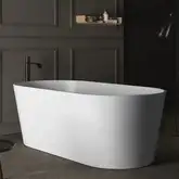 Ванна зі штучного каменю Nic Design Bay 160x80 см, білий глянець (014719001)