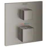 Термостат для душа с переключатилем на 2 положения Grohe Grohtherm Cube (цвет - тёмный графит, матовый) (24155AL0)