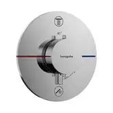 Термостат на 2 потребителя со встроенной защитной комбинацией EN 1717 Hansgrohe ShowerSelect Comfort S (цвет - хром) 15556000