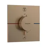Термостат на 2 потребителя со встроенной защитной комбинацией EN 1717 Hansgrohe ShowerSelect Comfort E (цвет - шлифованная бронза) 15578140