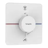 Термостат на 2 потребителя со встроенной защитной комбинацией EN 1717 Hansgrohe ShowerSelect Comfort Q (цвет - белый матовый) 15586700