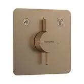 HANSGROHE DuoTurn Q Смеситель скрытый, шлифованная бронза (75414140)