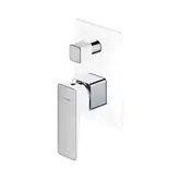 змішувач для ванни та душу прихованого монтажу Omnires Parma chrome/white (PM7435CRB)