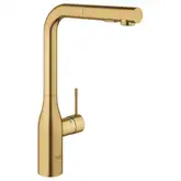 Змішувач для кухні Grohe Essence New з висувним виливом, brushed cool sunrise (30270GN0)