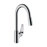 Змішувач для кухні Hansgrohe Focus M42-H220 2jet з висувним виливом, хром (71800000)