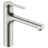 Кухонный смеситель, с вытяжным душем, 2 вида струи, sBox lite Hansgrohe Zesis M33 (цвет - сталь) 74804800