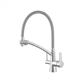 KOER KB-72003-01 Смеситель кухонный 2в1, хром/графит (KR3375)