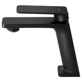 Смеситель для раковины (умывальника) Corsan TRINO BLACK MATT черный низкий (CMB7111BL)