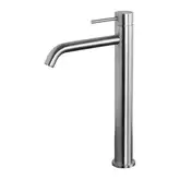 Змішувач для умивальника високий Fima Carlo Spillo Steel з донним клапаном, inox (F3071 / HINOX) (F3071_HINOX)