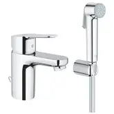 Смеситель для раковины с гигиеническим душем Grohe Bau Edge DN 15 S-SIZE (цвет - хром) (23757000)
