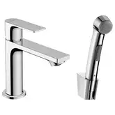 Змішувач для умивальника Hansgrohe Rebris E 110 гігiєнічною лійкою, Chrome (72216000)