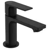 Смеситель для раковины 80 CoolStart Hansgrohe Rebris E (цвет - чёрный матовый), с металлическим донным клапаном 72585670