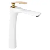 Смеситель для раковины (умывальника) REA ORBIT WHITE GOLD высокий (REA-B2053)