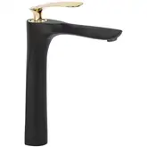 Смеситель для раковины (умывальника) REA ORBIT BLACK GOLD высокий (REA-B2055)