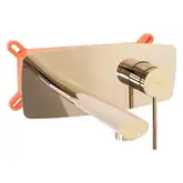 Смеситель для раковины (умывальника) REA OVAL GOLD + BOX скрытого монтажа (REA-B5125)