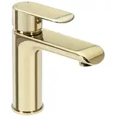 Смеситель для раковины (умывальника) REA BLOOM GOLD золото низкий (REA-B6200)