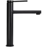 Смеситель для раковины (умывальника) REA OVAL BLACK черный высокий (REA-B6511)