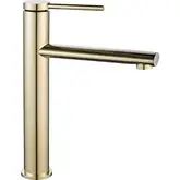 Смеситель для раковины (умывальника) REA OVAL GOLD золотой высокий (REA-B6513)